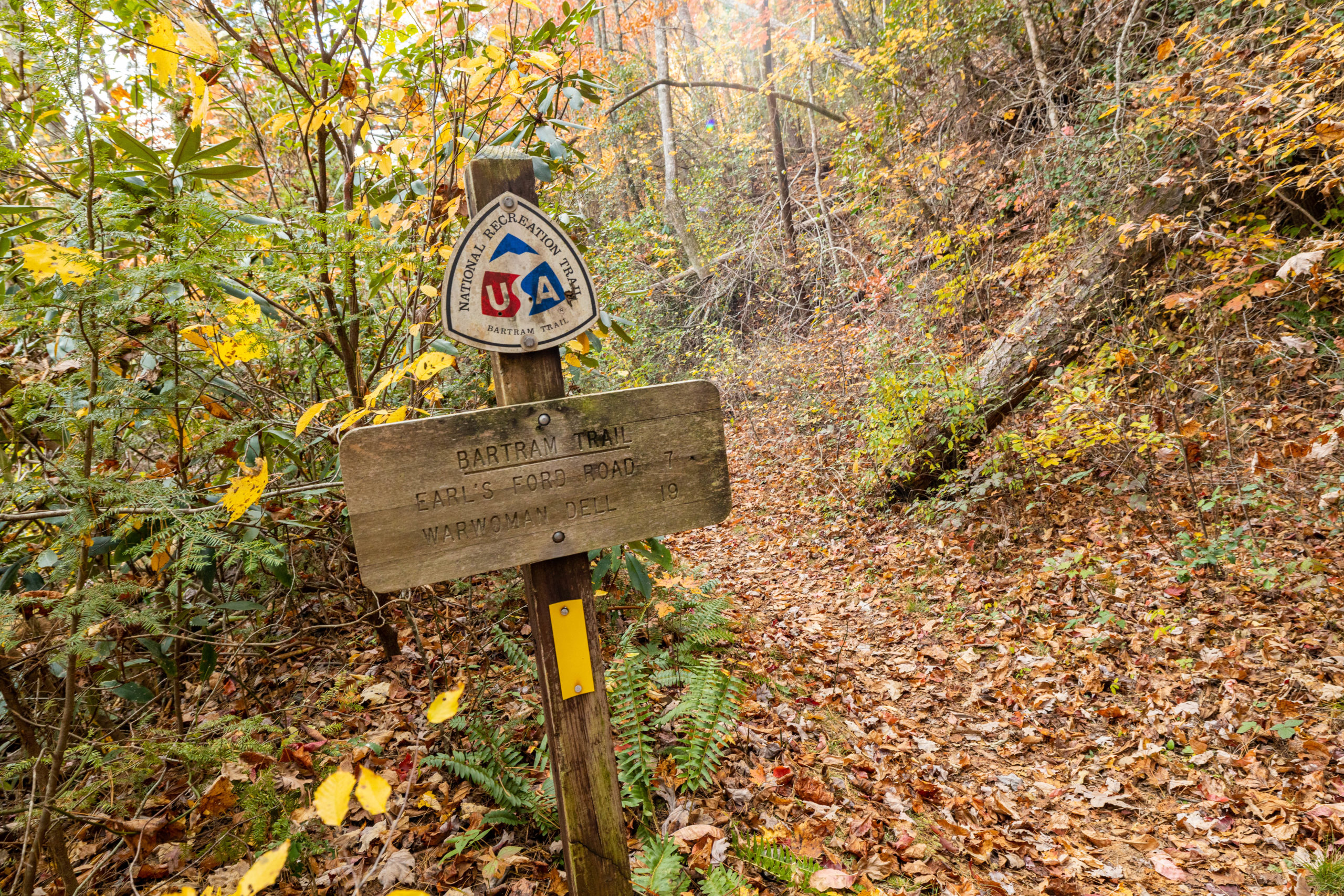 Bartram Trail trailhead at Russell Bridge